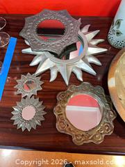 MaxSold Auction: Glazed Pottery & Metal Serving Bowl, Tall Vase, Green Face Plaque, mirrors - Baltimore (Maryland, USA) PARTNER MANAGED Estate Sale Online Auction - Ken Oak Road