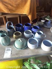 MaxSold Auction: Handmade Studio Pottery Set - Mugs, Pitcher & Covered Butter Dish - Baltimore (Maryland, USA) PARTNER MANAGED Estate Sale Online Auction - Ken Oak Road
