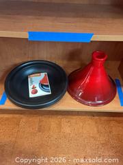 MaxSold Auction: Le Creuset Red Enameled Cast Iron and earthenware Tagine - Baltimore (Maryland, USA) PARTNER MANAGED Estate Sale Online Auction - Ken Oak Road