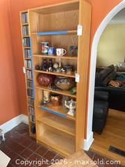 MaxSold Auction: Light Oak Veneer 7-Shelf Open Bookcase, Fully Assembled - Baltimore (Maryland, USA) PARTNER MANAGED Estate Sale Online Auction - Ken Oak Road