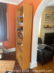 MaxSold Auction: Light Oak Veneer 7-Shelf Open Bookcase, Fully Assembled - Baltimore (Maryland, USA) PARTNER MANAGED Estate Sale Online Auction - Ken Oak Road