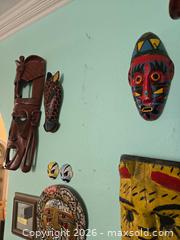 MaxSold Auction: Lot of 11 Wall Masks and Wall Art/Decor - Baltimore (Maryland, USA) PARTNER MANAGED Estate Sale Online Auction - Ken Oak Road