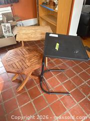 MaxSold Auction: Lot of 3 - Folding Tray / Accent Side Tables, Wood & Plastic - Baltimore (Maryland, USA) PARTNER MANAGED Estate Sale Online Auction - Ken Oak Road