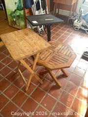 MaxSold Auction: Lot of 3 - Folding Tray / Accent Side Tables, Wood & Plastic - Baltimore (Maryland, USA) PARTNER MANAGED Estate Sale Online Auction - Ken Oak Road