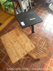 MaxSold Auction: Lot of 3 - Folding Tray / Accent Side Tables, Wood & Plastic - Baltimore (Maryland, USA) PARTNER MANAGED Estate Sale Online Auction - Ken Oak Road