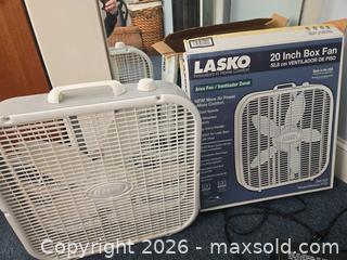 MaxSold Auction: Lot of 3 Corded Appliances: 20in Box Fan, Tower Fan, Space Heater - Baltimore (Maryland, USA) PARTNER MANAGED Estate Sale Online Auction - Ken Oak Road
