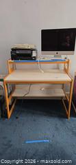 MaxSold Auction: Medium Light Wood Computer Desk - Baltimore (Maryland, USA) PARTNER MANAGED Estate Sale Online Auction - Ken Oak Road