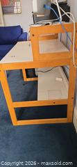 MaxSold Auction: Medium Light Wood Computer Desk - Baltimore (Maryland, USA) PARTNER MANAGED Estate Sale Online Auction - Ken Oak Road