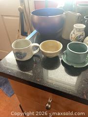 MaxSold Auction: Mixed Ceramic and Stone Mugs, Mortar & Pestle, Bowls & Vases - Baltimore (Maryland, USA) PARTNER MANAGED Estate Sale Online Auction - Ken Oak Road