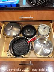MaxSold Auction: Mixed Individual Pans with Multiple Lids (4–6 Pieces) - Baltimore (Maryland, USA) PARTNER MANAGED Estate Sale Online Auction - Ken Oak Road
