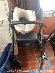 MaxSold Auction: Nova Rollator / Rolling Walker, Black, Foldable Seat & Storage and safety toilet seat - Baltimore (Maryland, USA) PARTNER MANAGED Estate Sale Online Auction - Ken Oak Road
