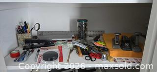 MaxSold Auction: Office Supplies Lot, 3 Shelves - Baltimore (Maryland, USA) PARTNER MANAGED Estate Sale Online Auction - Ken Oak Road