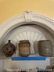 MaxSold Auction: Set of 3 Handmade Salt Fired Pottery Pieces, Brown/Tan/Gray - Baltimore (Maryland, USA) PARTNER MANAGED Estate Sale Online Auction - Ken Oak Road