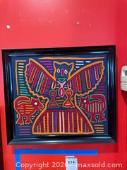 MaxSold Auction: Set of 4 Multicolor Mola-Style Framed Wall Art - Baltimore (Maryland, USA) PARTNER MANAGED Estate Sale Online Auction - Ken Oak Road