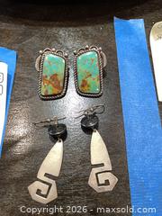 MaxSold Auction: Sterling Silver Earrings, 2 Pairs - Baltimore (Maryland, USA) PARTNER MANAGED Estate Sale Online Auction - Ken Oak Road