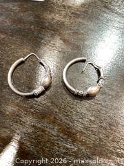 MaxSold Auction: Sterling Silver Jewelry Lot: Hoop, Dangle Earrings & Brooch - Baltimore (Maryland, USA) PARTNER MANAGED Estate Sale Online Auction - Ken Oak Road