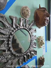 MaxSold Auction: Sunburst Decorative Wall Mirror with Multiple Carved Wall Masks - Baltimore (Maryland, USA) PARTNER MANAGED Estate Sale Online Auction - Ken Oak Road