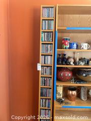 MaxSold Auction: Tall Light Oak Veneer CD Tower / Media Rack includes CD’s - Baltimore (Maryland, USA) PARTNER MANAGED Estate Sale Online Auction - Ken Oak Road
