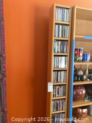 MaxSold Auction: Tall Light Oak Veneer CD Tower / Media Rack includes CD’s - Baltimore (Maryland, USA) PARTNER MANAGED Estate Sale Online Auction - Ken Oak Road