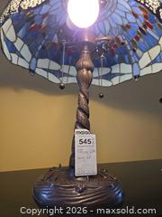 MaxSold Auction: Tiffany-Style Stained Glass Table Lamp with Bronze-Tone Base - Baltimore (Maryland, USA) PARTNER MANAGED Estate Sale Online Auction - Ken Oak Road