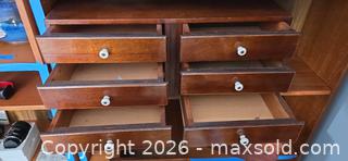 MaxSold Auction: Vintage Mid-Century Collectors Drawer Cabinet, Walnut Finish, and (2) Keepsake Boxes - Baltimore (Maryland, USA) PARTNER MANAGED Estate Sale Online Auction - Ken Oak Road