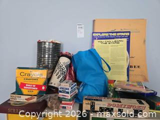 MaxSold Auction: Vintage Toys & Games Lot — Crayola, Scrabble, Rummikub, Dominoes - Baltimore (Maryland, USA) PARTNER MANAGED Estate Sale Online Auction - Ken Oak Road