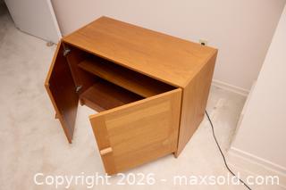 MaxSold Auction: Mid-Century Modern Teak Veneer Sideboard Cabinet, 2 Doors - London (Ontario, Canada) SELLER MANAGED Estate Sale Online Auction - Berkshire Court (CONDO)