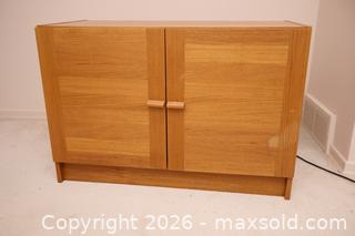 MaxSold Auction: Mid-Century Modern Teak Veneer Sideboard Cabinet, 2 Doors - London (Ontario, Canada) SELLER MANAGED Estate Sale Online Auction - Berkshire Court (CONDO)
