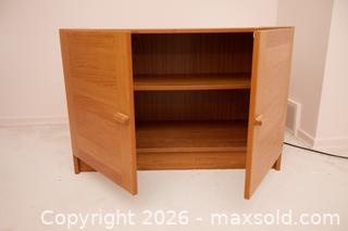 MaxSold Auction: Mid-Century Modern Teak Veneer Sideboard Cabinet, 2 Doors - London (Ontario, Canada) SELLER MANAGED Estate Sale Online Auction - Berkshire Court (CONDO)