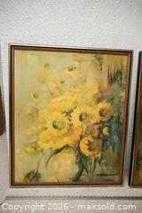 MaxSold Auction: Pair of Vintage Mid-Century Impressionist Floral Prints in Wood Frames - London (Ontario, Canada) SELLER MANAGED Estate Sale Online Auction - Berkshire Court (CONDO)