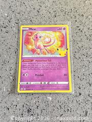 MaxSold Auction: Mew Celebrations Pokemon  - Vancouver (British Columbia, Canada) SELLER MANAGED Estate Sale Online Auction -  East 7th Avenue (STORAGE)