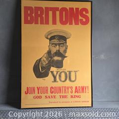MaxSold Auction: ALFRED LEETE FRAMED RECRUITMENT POSTER - Toronto (Ontario, Canada) SELLER MANAGED Downsizing Online Auction - St Edmunds Drive