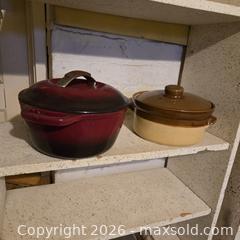 MaxSold Auction: KITCHENAID RED CERAMIC DUTCH OVEN / CASSEROLE DISH, MEDIUM - Toronto (Ontario, Canada) SELLER MANAGED Downsizing Online Auction - St Edmunds Drive