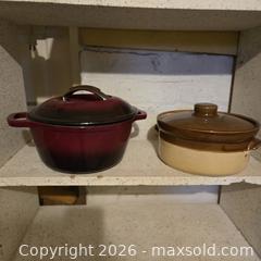 MaxSold Auction: KITCHENAID RED CERAMIC DUTCH OVEN / CASSEROLE DISH, MEDIUM - Toronto (Ontario, Canada) SELLER MANAGED Downsizing Online Auction - St Edmunds Drive