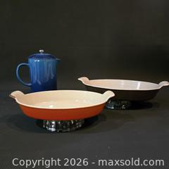 MaxSold Auction: Le Creuset Oval Gratin Baking Dish 28cm Enameled Cast Iron - Toronto (Ontario, Canada) SELLER MANAGED Downsizing Online Auction - St Edmunds Drive