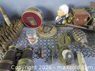 MaxSold Auction: MILITARY COLLECTIBLES LOT: HELMET, BINOCULARS, AMMO CASINGS & MORE - Toronto (Ontario, Canada) SELLER MANAGED Downsizing Online Auction - Street Edmunds Drive