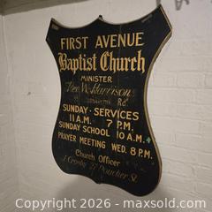 MaxSold Auction: ORIGINAL ANTIQUE EARLY TORONTO CHURCH SIGNAGE  - Toronto (Ontario, Canada) SELLER MANAGED Downsizing Online Auction - St Edmunds Drive