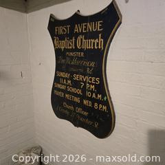 MaxSold Auction: ORIGINAL ANTIQUE EARLY TORONTO CHURCH SIGNAGE  - Toronto (Ontario, Canada) SELLER MANAGED Downsizing Online Auction - St Edmunds Drive
