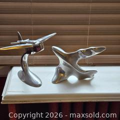 MaxSold Auction: PAIR OF POLISHED ALUMINUM MID-CENTURY DECORATIVE SCULPTURES, SIGNED - Toronto (Ontario, Canada) SELLER MANAGED Downsizing Online Auction - St Edmunds Drive