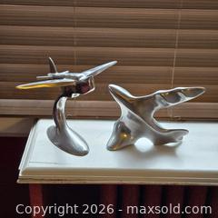 MaxSold Auction: PAIR OF POLISHED ALUMINUM MID-CENTURY DECORATIVE SCULPTURES, SIGNED - Toronto (Ontario, Canada) SELLER MANAGED Downsizing Online Auction - St Edmunds Drive