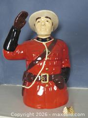 MaxSold Auction: VINTAGE CANADIAN MOUNTIE COOKIE JAR & PINS - Toronto (Ontario, Canada) SELLER MANAGED Downsizing Online Auction - St Edmunds Drive