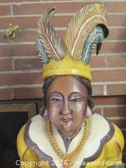 MaxSold Auction: WOODEN FOLK ART CIGAR STORE / INDIAN FIGURE - Toronto (Ontario, Canada) SELLER MANAGED Downsizing Online Auction - St Edmunds Drive