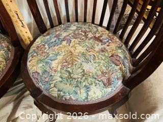 MaxSold Auction: Two Solid Wood Antique Bustle Chairs (D123 XL) - Grand Valley (Ontario, Canada) SELLER MANAGED Estate Sale Online Auction - Mill Street