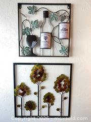 MaxSold Auction: 2 Decorative Metal Wall Art Works - Los Angeles (California, USA) PARTNER MANAGED Estate Sale Online Auction - Shoup Avenue (CONDO)