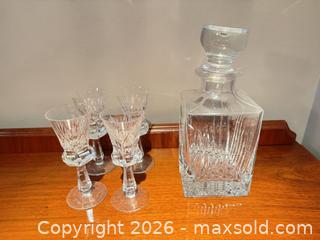 MaxSold Auction: Crystal Liquor Decanter with Cordial Glasses - Los Angeles (California, USA) PARTNER MANAGED Estate Sale Online Auction - Shoup Avenue (CONDO)