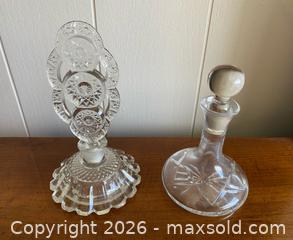 MaxSold Auction: Fan Top Perfume Bottle & Small Decanter/Perfume Bottle - Los Angeles (California, USA) PARTNER MANAGED Estate Sale Online Auction - Shoup Avenue (CONDO)