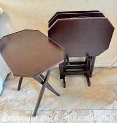 MaxSold Auction: Four TV Trays Portable Tables  - Los Angeles (California, USA) PARTNER MANAGED Estate Sale Online Auction - Shoup Avenue (CONDO)