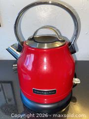 MaxSold Auction: KitchenAid 1.25 L Electric Kettle in Empire Red - Los Angeles (California, USA) PARTNER MANAGED Estate Sale Online Auction - Shoup Avenue (CONDO)