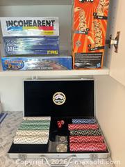 MaxSold Auction: Poker Chips Set and Board Games  - Los Angeles (California, USA) PARTNER MANAGED Estate Sale Online Auction - Shoup Avenue (CONDO)