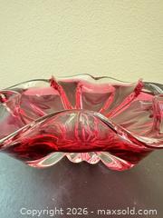MaxSold Auction: Red Murano Art Glass Bowl - Los Angeles (California, USA) PARTNER MANAGED Estate Sale Online Auction - Shoup Avenue (CONDO)